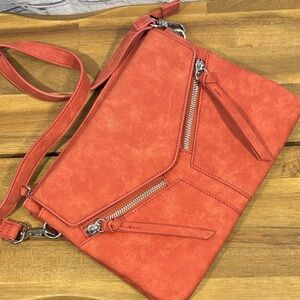 Free People Bold Coral Crossbody Bag